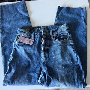 Wild Fable Super High Rise Straight Jean with Rhinestones size 4 NWT